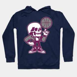 Phoenix Suns Funny Skull Playing Basketball Hoodie